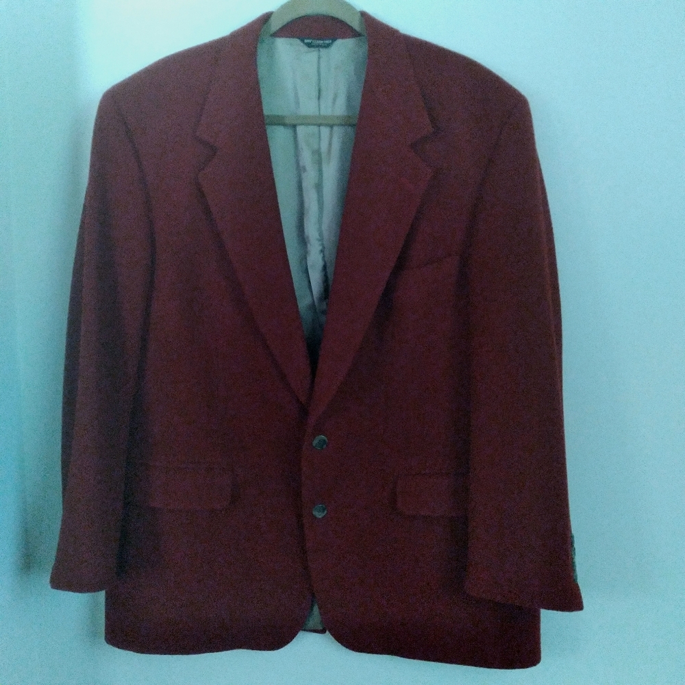 Bill Blass Classic Camel Hair Rust Men's Fall Winter Vintage Blazer‎